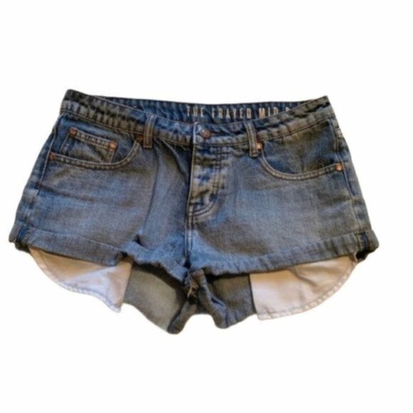 Cotton On The Frayed Mid Rise Denim Short - Picture 1 of 9